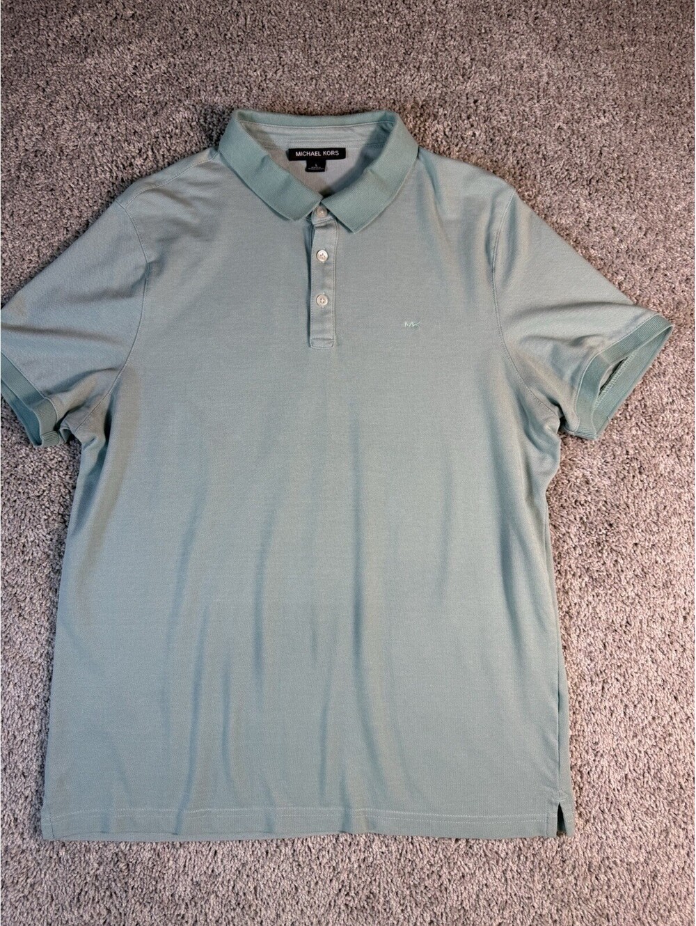 Michael Kors Men's Short Sleeve Polo Size Large Blue